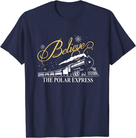 The Polar Express Believe Christmas Family Matching Pajamas TShirt Sayings Quote Graphic Tee Tops Xmas Party Holiday Clothes