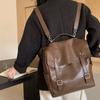 Womens Leather Backpack Work Commute Travel Laptop Large Capacity Casual Vintage Style Shoulder Bag