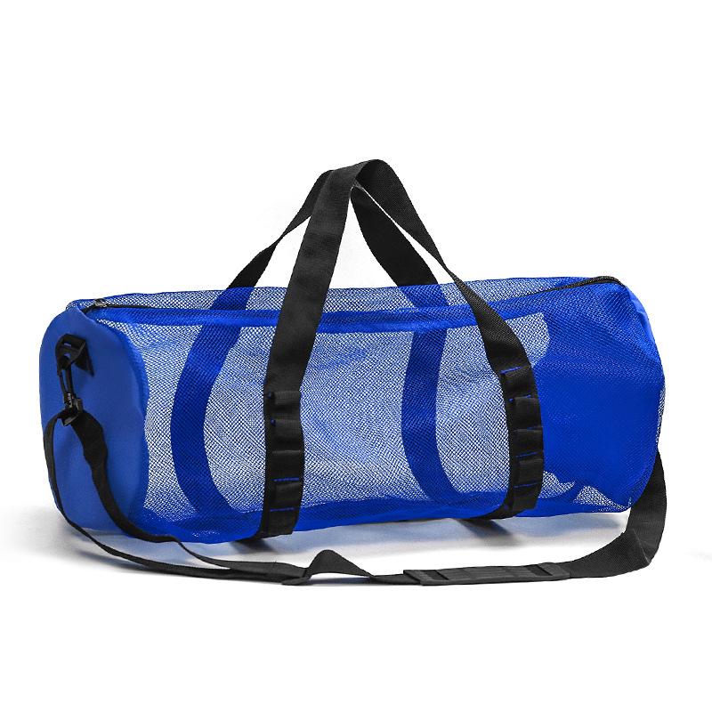 

Cylinder Mesh Beach Bag: Portable Tote, Crossbody, Travel Wash Bag for Fitness & Swimming