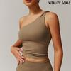 Vitality Girls Cloud Sense Oblique Shoulder Yoga Exercise Vest Women's Chest Pad Outwear Fitness Wait Lifting Intimates