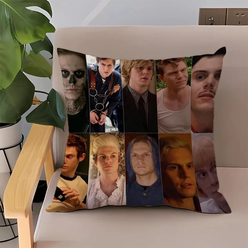 Pillowcases Evan Peters Cushion Cover 45x45cm 35x35cm Sofa Cushions Couch Pillows for Bedroom Home Decor Pillow Case