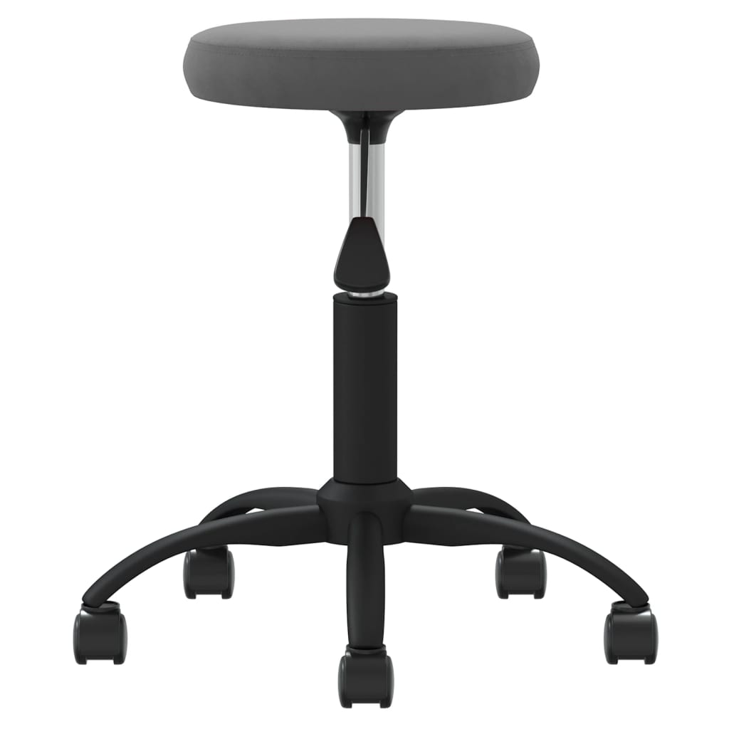 Vidaxl Stołek Do Masażu, Obity Aksamitem, Ciemnoszary