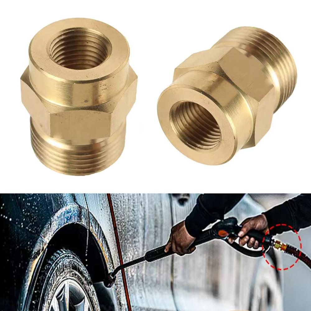 1pcs 1/4 inch High-Pressure Washer Quick Connect Coupler High-Pressure Washer Adapter Connection Accessory (1/4 Internal and External Thread)