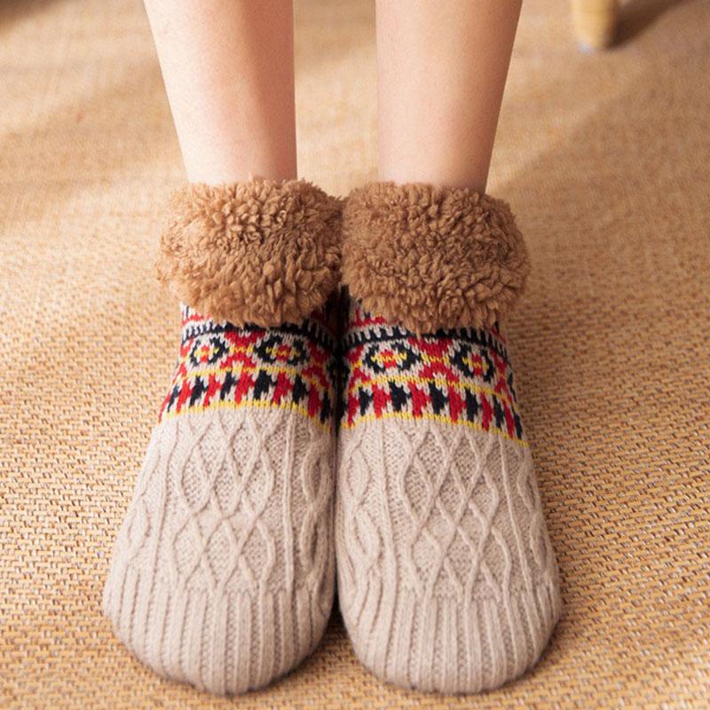 Fall and Winter Floor Socks Home Warm Women Men Snow Socks Sleep Carpet Slippers Sock Men Non-slip Socks