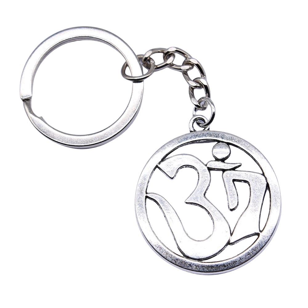 Metal Fittings Yoga Keychain Sport Theme Key Ring Souvenir 28mm