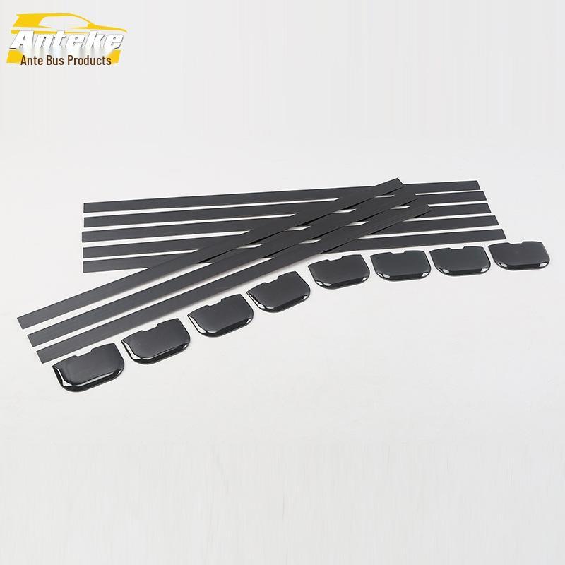 Stainless Steel Anti-Kick Door Slide Rail Trim for GM8 Car - Decorative Bright Strip Patch
