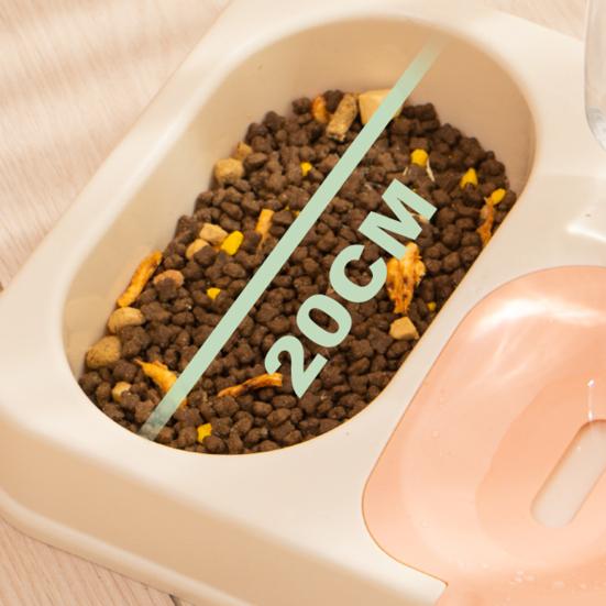 Pet Food And Water Feeder 2 In 1 Pet Feeder Bowl Automatic Water Dispenser with 500ml Bottle Detachable Pet Feeder for Cats Dogs
