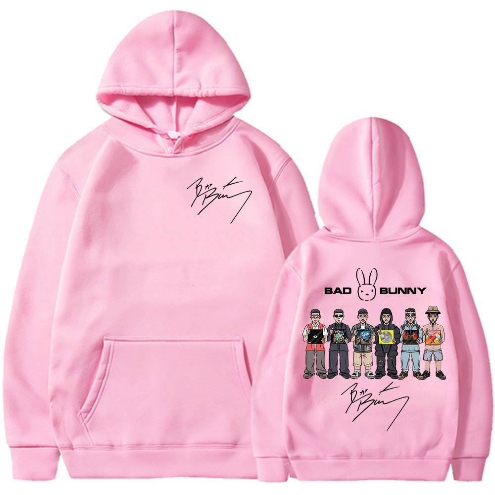 Rapper Bad Bunny Music Album Cover DTMF Hoodies Men Women Hip Hop Oversized Hooded Sweatshirts Male Casual Fleece Pullovers Coat