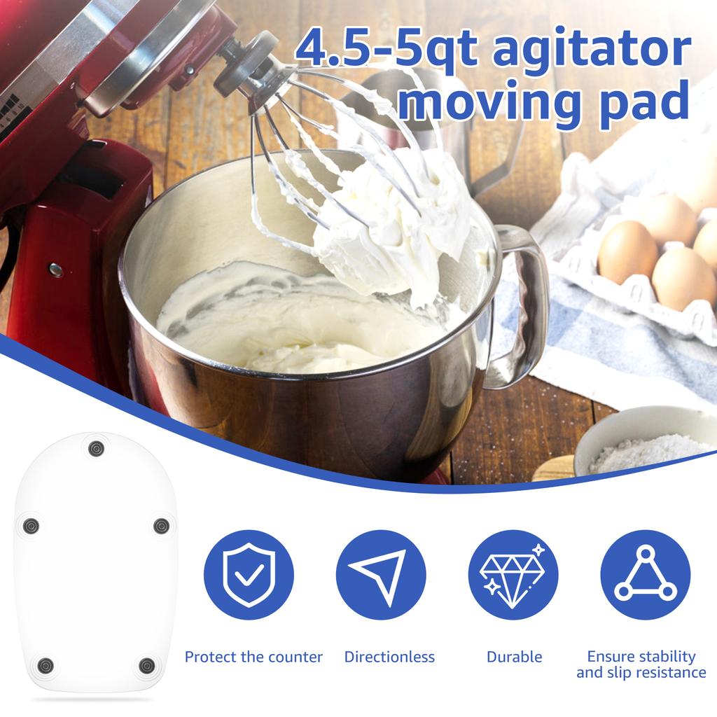 Mixer Slider Mat Compatible for 4.5 QT Tilt Head Stand Mixer Acrylic Mixer Mover Slider Pad Flexible Durable Kitchen Appliance
