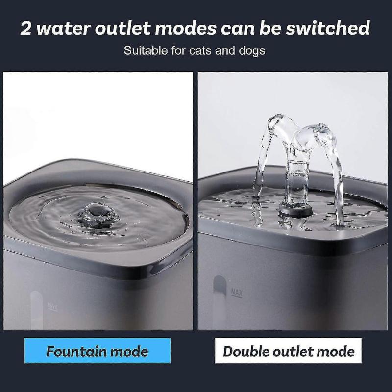 Cat Dog Water Fountain With Water Level Window Super Quiet European Standard Activated Carbon Filter Cotton Consumables