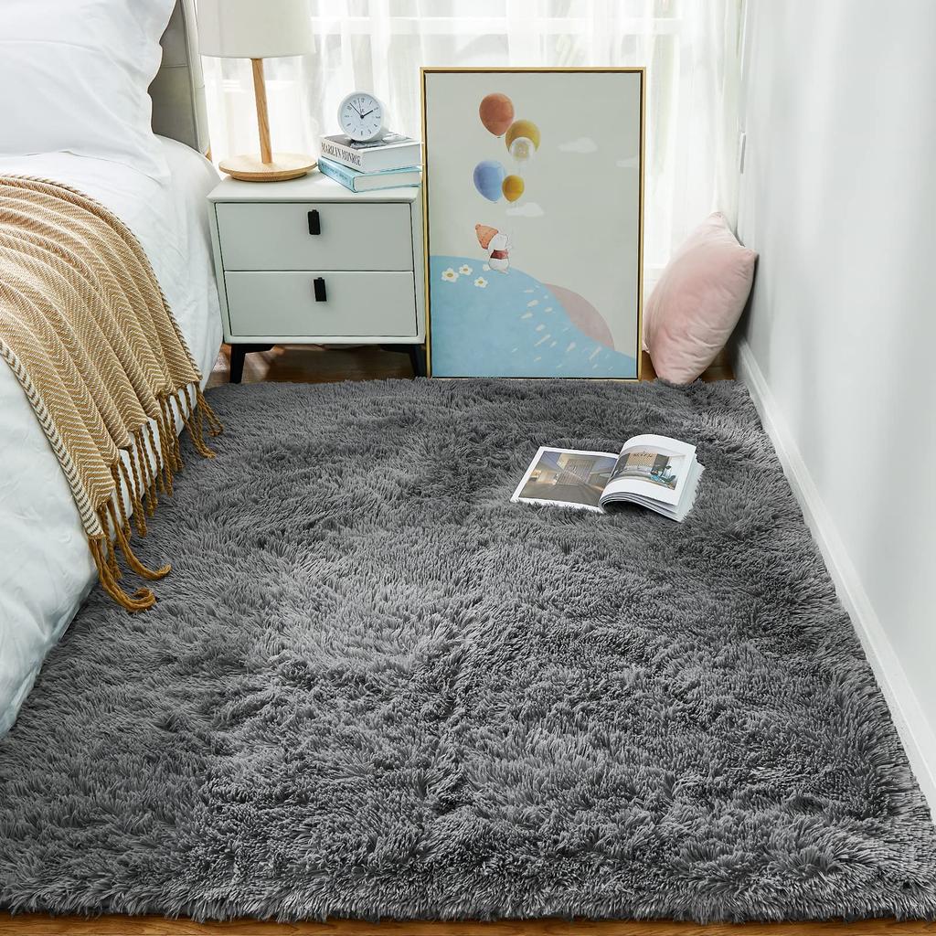 Living Room Rug, Plush And Fluffy Velvet Carpet, Bedroom Mat Soft Velvet Oversized, Children's Home Decor Aesthetics