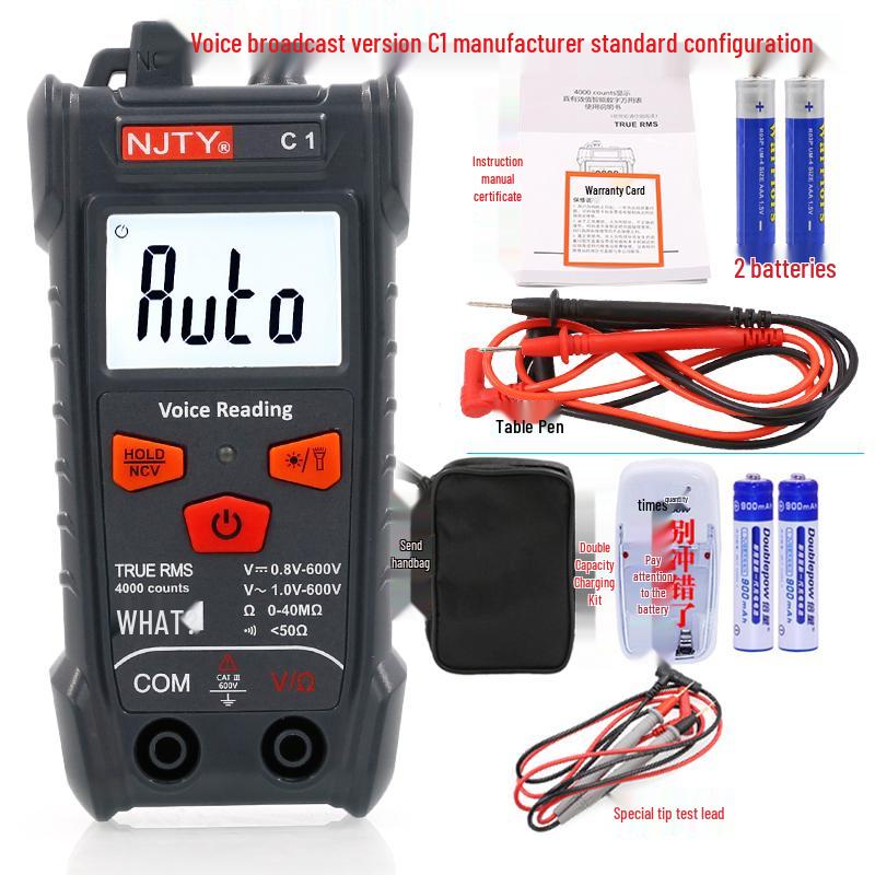 Tianyu C1 Intelligent Auto-Range Digital Multimeter with Voice Broadcast