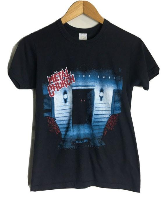 Vintage Metal Church Shirt 1986 The Dark Concert S5XL Shirt For Fan NZ1648 Unisex T-Shirt XL