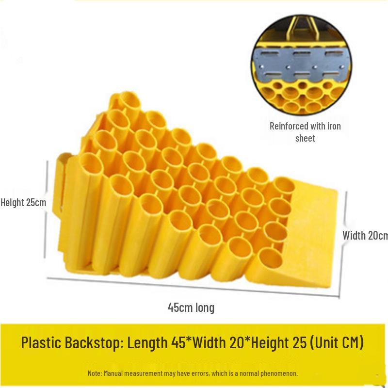 Anti-slip Rubber & Wood Tire Stop Block - Prevents Car Rolling