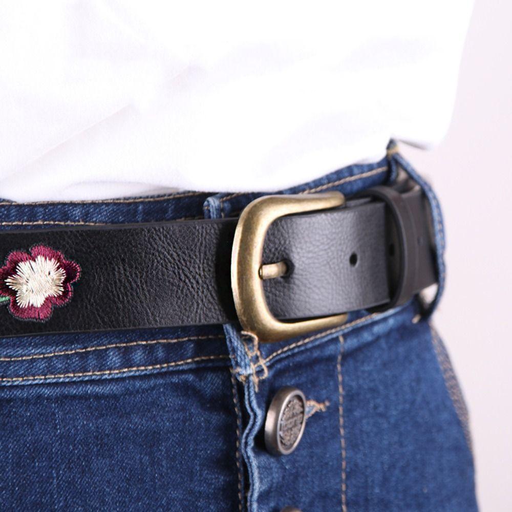 Retro Styl Bohema Pas Modny Haftowany Kwiatowy Pasek Szydełkowany Kwiatowy Pasek Damski