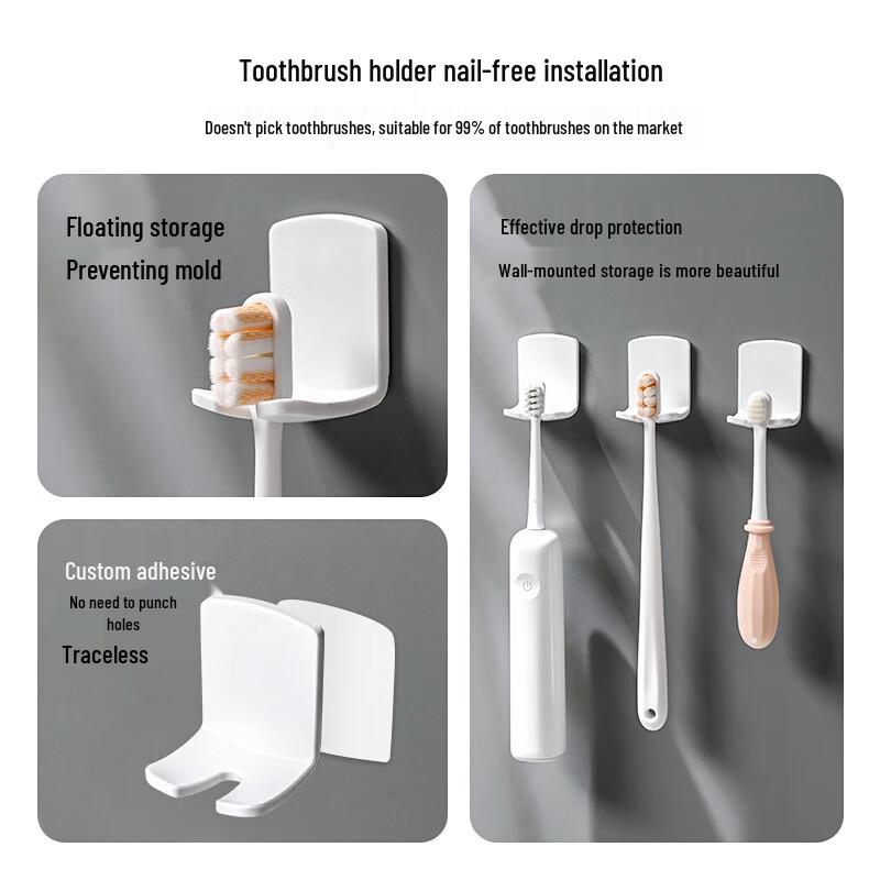 Cmaos No-Drill Wall-Mounted Toothbrush Holder