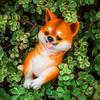 Yousheng Dog Ornament Resin Animal Dog Figurine Waterproof Hanging Pot Decor Bonsai Mini Plants Garden Decoration