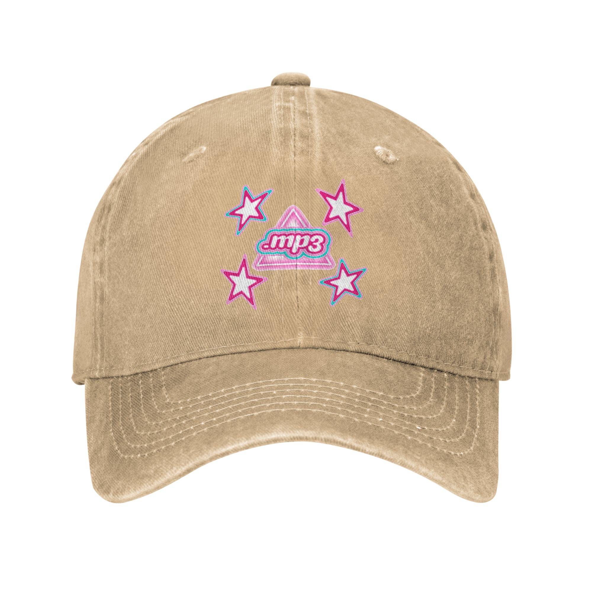 

MP3 Emilia Mernes Denim Fabric Cap Casual Baseball Caps Adjustable Hat Summer Unisex Baseball Hats One Size