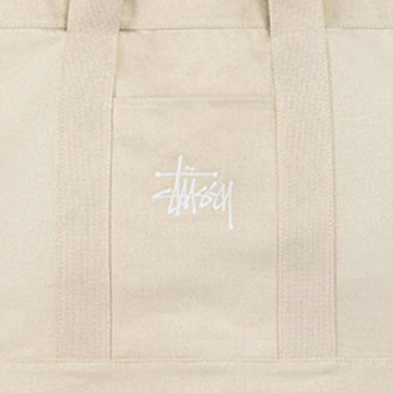 New Stussy Cotton Canvas Tote Bag, Shopping Bag, Canvas Bag, Handbag Extra Large Unisex Ecru 134253-NATL