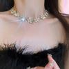 Blumenkette Ohrringe für Frauen Leichter Luxus Temperament Elegant Party Hochzeitsparty Schmuck