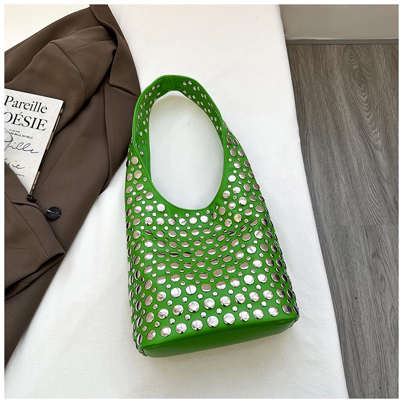 2025 Koreanische Mode Vielseitige Damen Nieten Handtasche