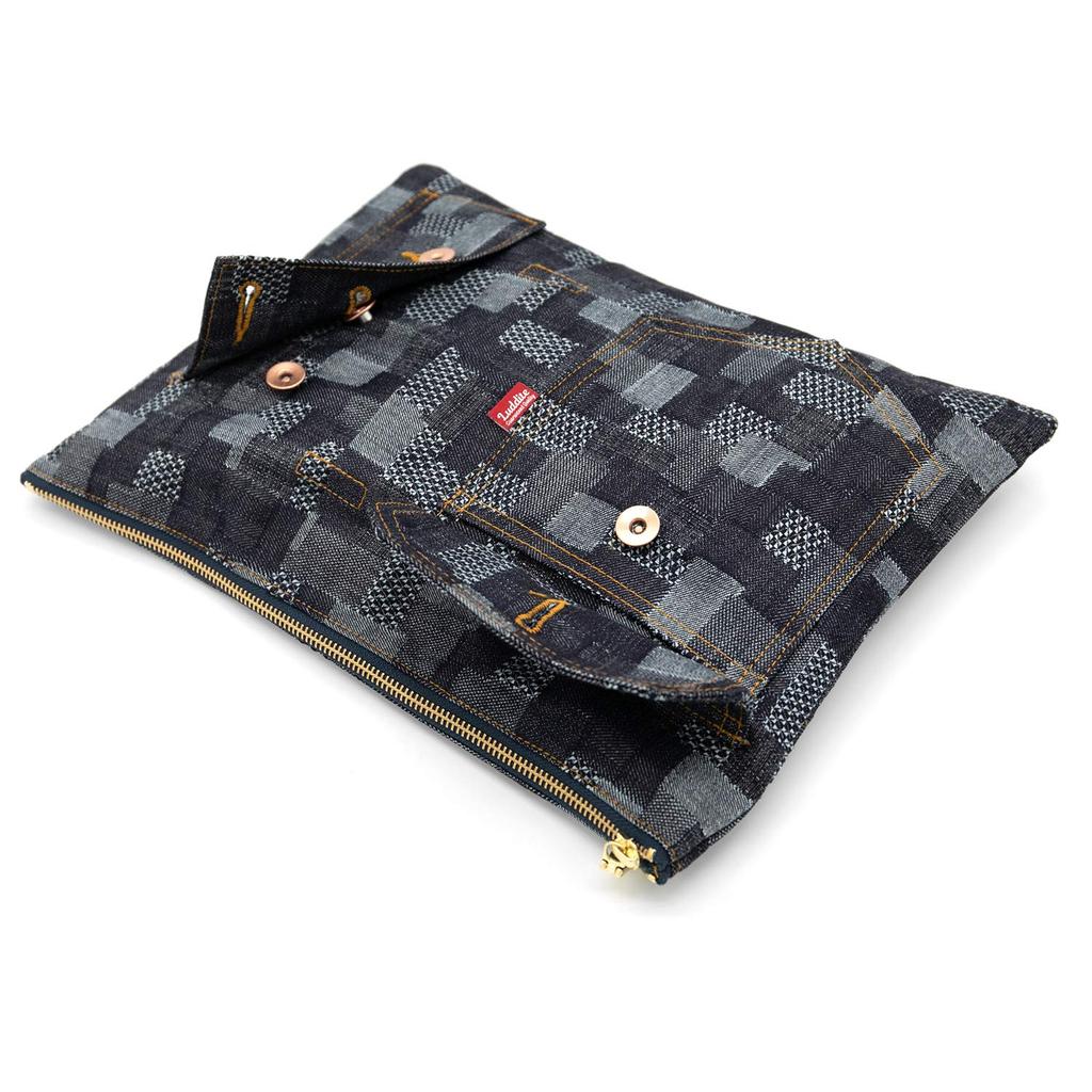 Luddite Bag-in-Bag A4 Denim Patchwork LDD-A4BIB-101
