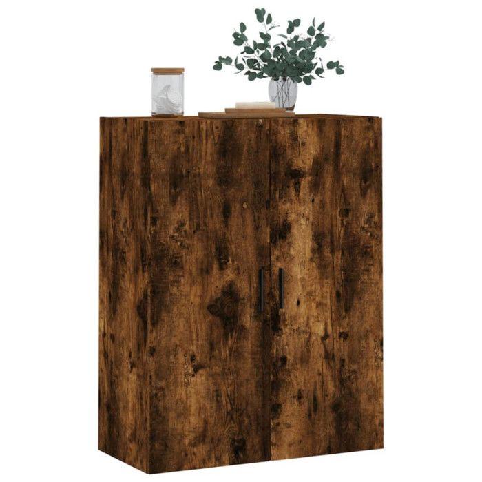 VidaXL Armoire murale chêne fumé 69,5x34x90 cm 828441