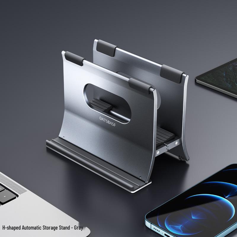 Paifan 2026 Alloy Desktop Stand for Laptops, Tablets, and Phones - Automatic Gravity Storage серый