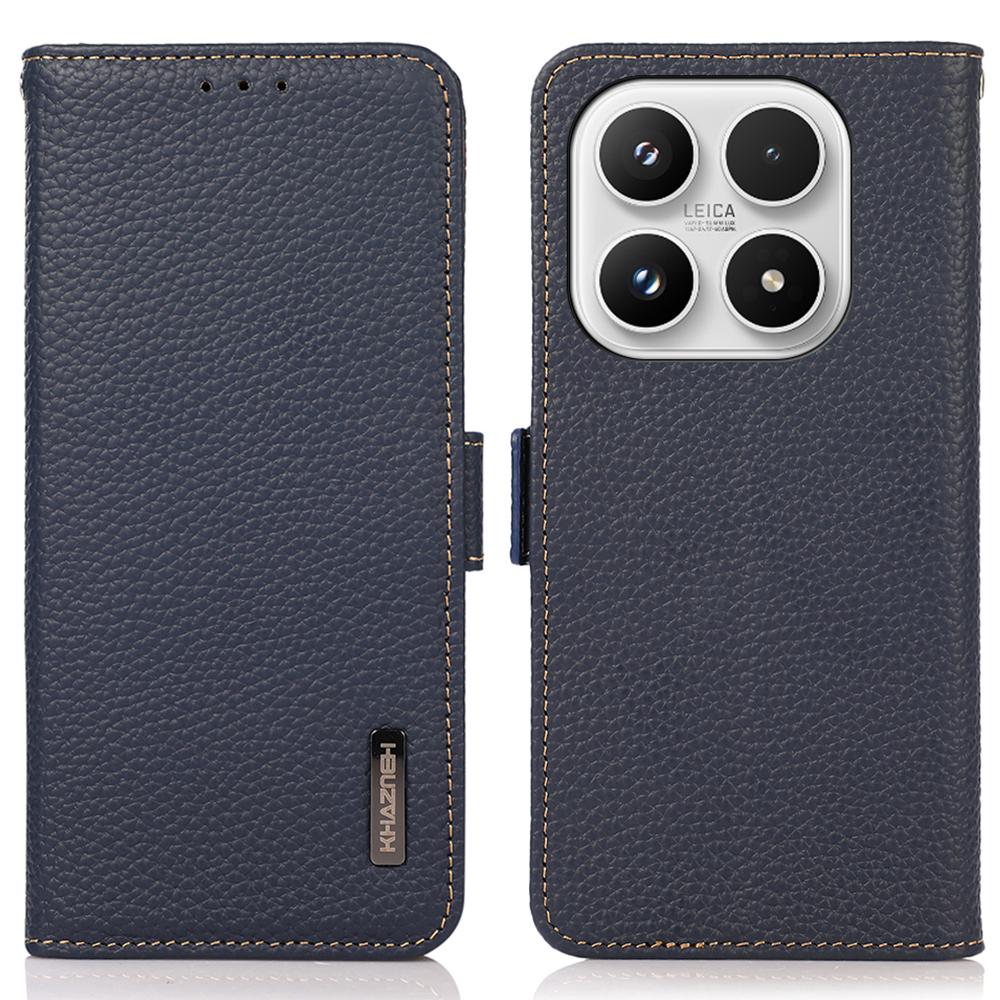 KHAZNEH for Xiaomi 17 Phone Case Genuine Cow Leather Cover RFID Blocking