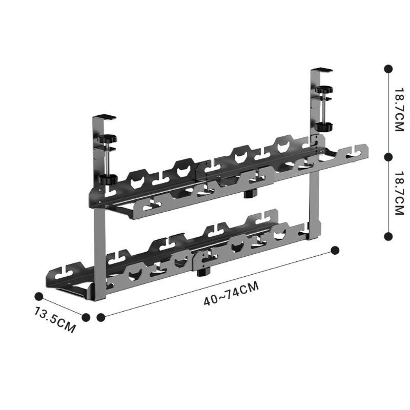 Suporte de Arrumação de Fios Sob a Mesa Organizadores de Cabos Sob a Mesa Bandeja de Cabos de Fio Gestão de Cabos Suporte de Arrumação Sob a Mesa