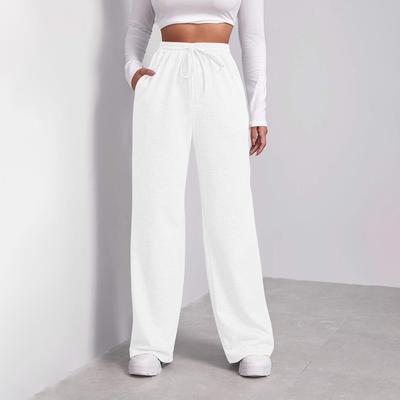 Women’s Fleece Lined Sweatpants Wide Straight Leg Pants Bottom Winter Warm Pants Daily Jogger Sweatpants Sports Trousers