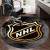 1PC Nhl Hockey League Emblem Round Rug, Non-slip Chair Mat, Home Decor, Circle Carpet Perfect for Office, Bedroom, Living Room,Christmas gift