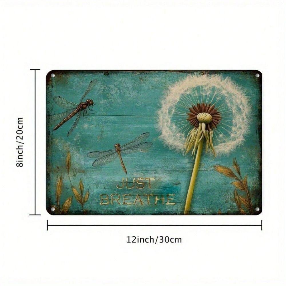 Metallposter Wandkunst Pusteblume Rustikale Heimdekoration