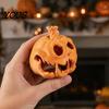 Halloween Ambient Light Cover 3D Printed Skull Pumpkin Candle Holder, Hollow Design Ornament Figurine, Multifunctional Lampshade for Party Favors