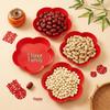 Red Wedding Candy & Fruit Tray for Coffee Table and Room Decoration