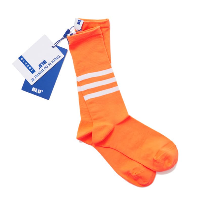 

BLUDOT 3-Line Stripe Socks Plus_OR ORANGE