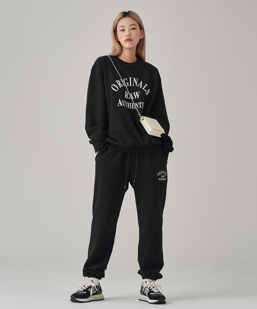 RAW LAB Originals Geborduurde Joggingbroek (Zwart)