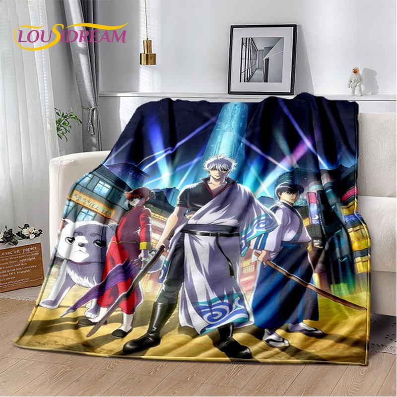 Gintoki Kagura Gintama Anime Soft Plush Blanket,Flannel Blanket Throw Blanket for Living Room Bedroom Bed Sofa Picnic Cover Kids