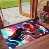 Anti‑Slip Crystal Velvet Floor Rug, Haikyuu Design Carpet for Indoor Living Bedroom Home Decoration