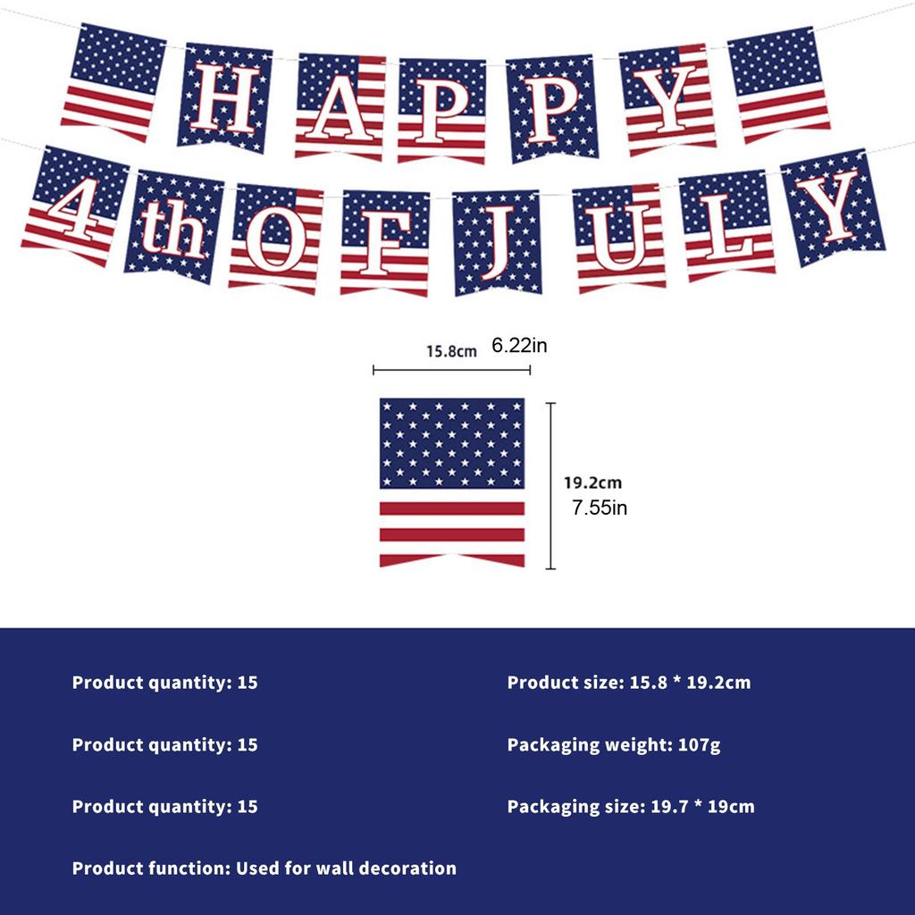 American Flag Independence Day Party Supplies Set