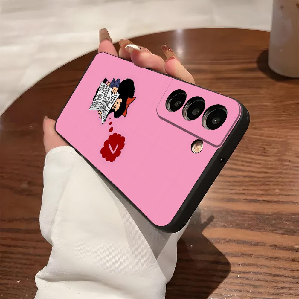 Anime M-Mafalda Phone Case For Samsung S26 S25 S24 FE S23 S22 S21 Plus S20 Ultra Note20Ultra Black Soft Shell