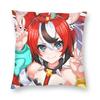 Game Hololives Hakos Baelz Square Pillowcase Pillow Cover Cushion Zip Decorative Comfort Throw Pillow for Home Living Room