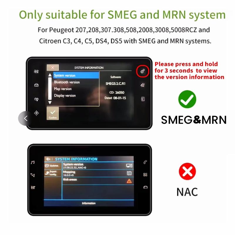 

Беспроводной адаптер CarPlay Модуль Android Auto Для Peugeot Citroen SMEG MRN 208 308 508 3008 & C4 DS3 DS5 Поддержка камеры заднего вида