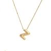 Stainless Steel 18K Gold Plated Alphabet Pendant Necklace