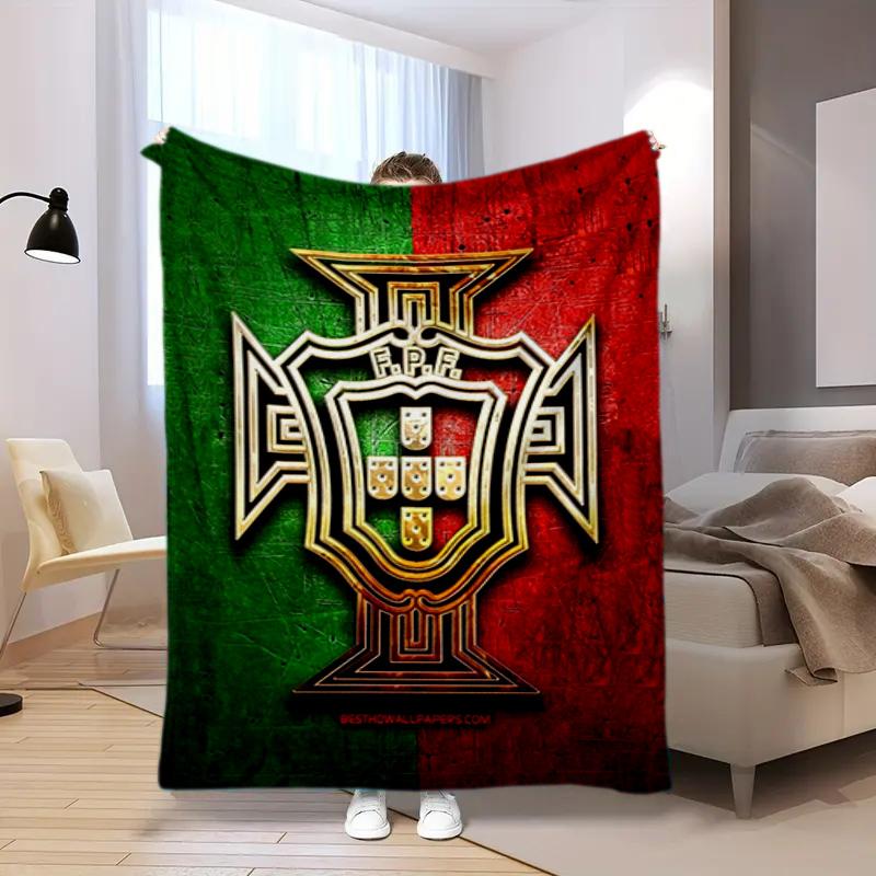 1PC Football pattern blanket, all season lightweight home office outdoor nap multifunctional blanket