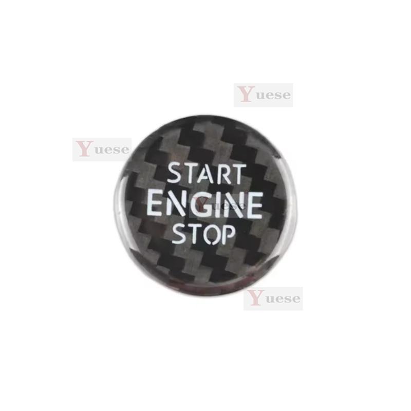 Car Engine Start Stop Button Cover Real Carbon Fiber Sticker For VW Volkswagen Bora