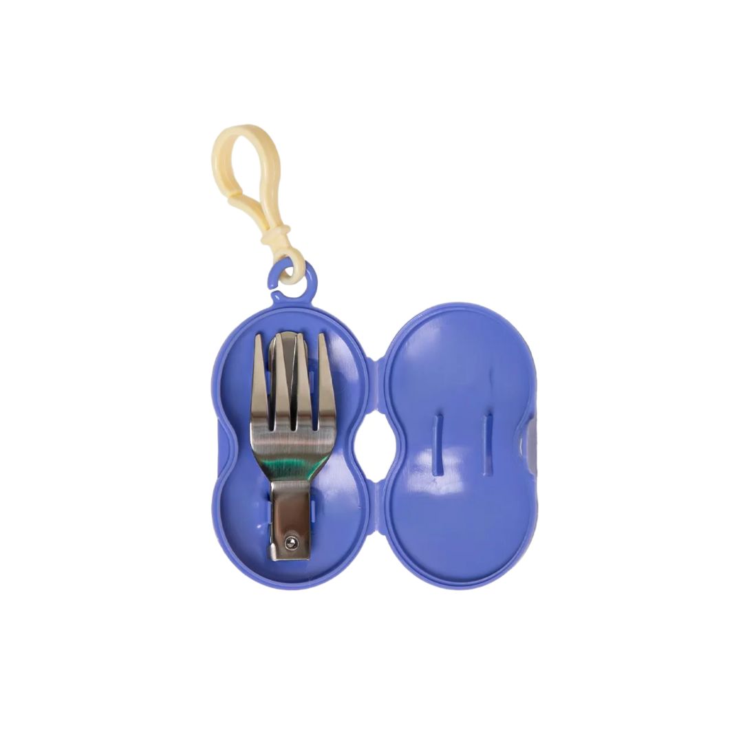 cocolocker Foldable Fork with Case Butter Blue