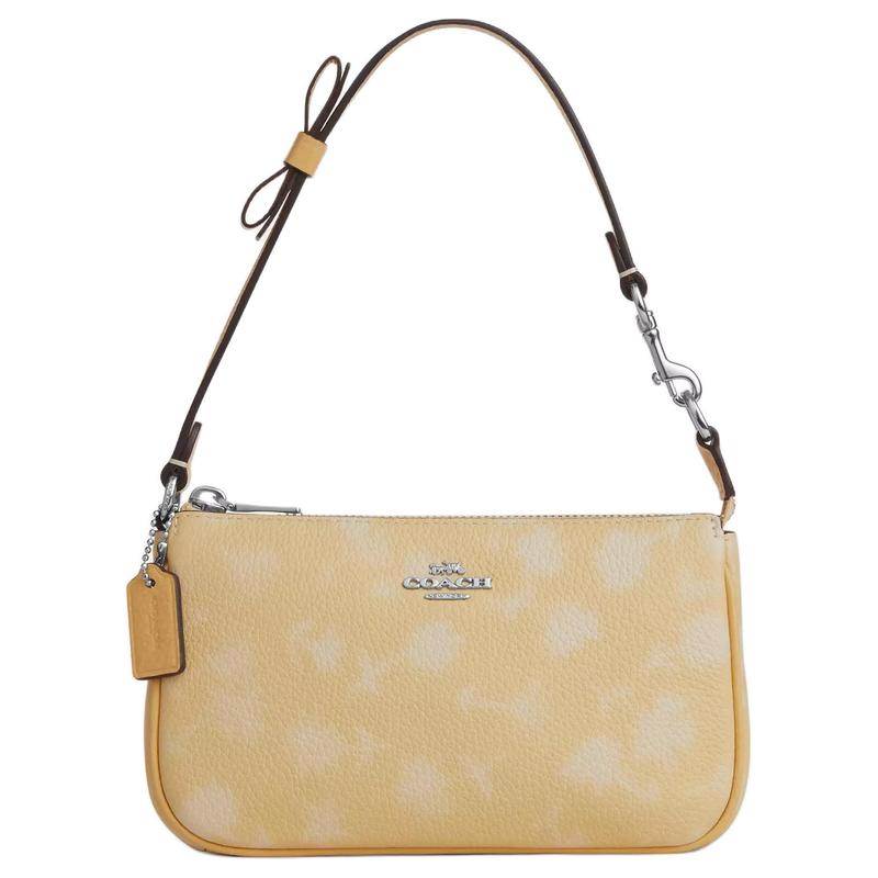 COACH Nolita 19 Printed Zip Closure Leather Shoulder Bag Small Women Yellow жёлтый
