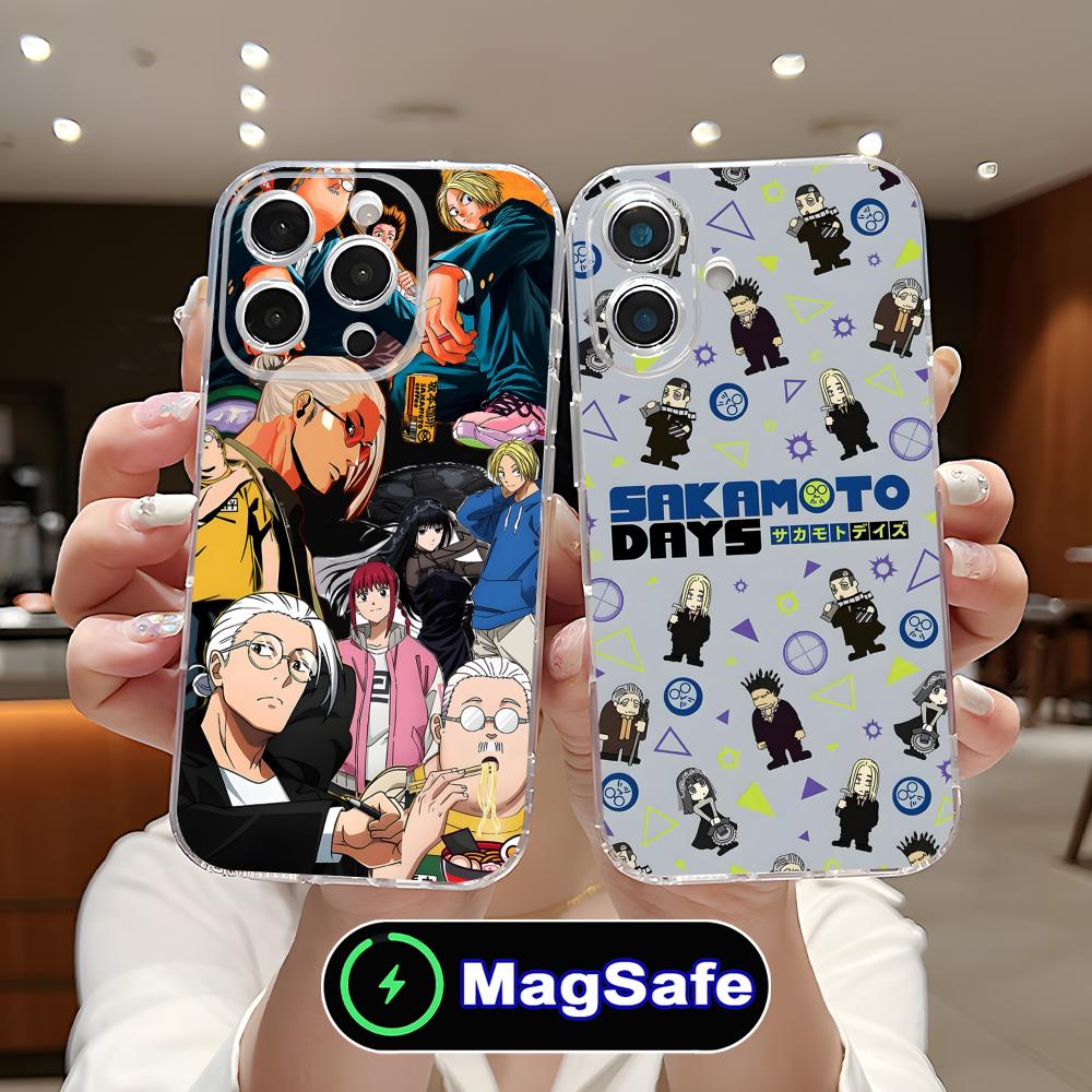 Sakamoto Days Mobile Phone Case for iPhone 17 16 15 14 13 12 11 Air Pro Max Plus Mini Magsafe Clear Colorful Cover Cover Pretty