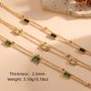 Titanium Steel Square Stone Bracelet for Women - Colorful Casual & Dating Accessory